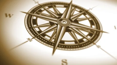 Compass Rose Animation Background Loop | Stock Video | Pond5