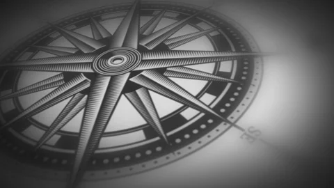 Compass Rose Animation Background Loop 스톡 동영상 106613875