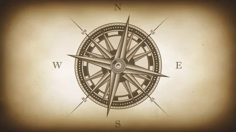 Compass Rose Animation Background Loop | Stock Video | Pond5