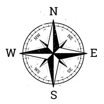 Compass rose design wind rose vector illustration Stock Illustration