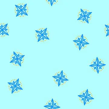 Compass rose geographical discoveries vector seamless pattern Stock Illustration