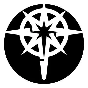 Compass rose guiding direction and exploration concept Stock Illustration