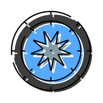 Compass rose guiding direction concept with flat design style 스톡 일러스트