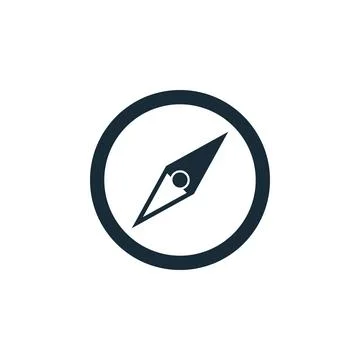Compass Rose Icon Design Template Elements 스톡 일러스트