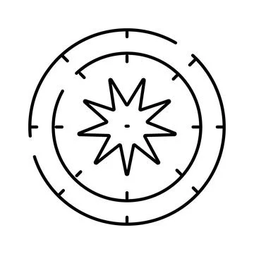 Compass rose icon showing navigation and direction symbol Stock-Illustration