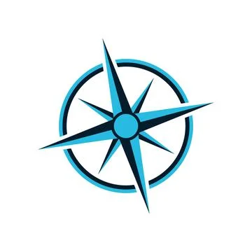 Compass Rose Icon Vector Logo Template Illustration Design Stock Illustration