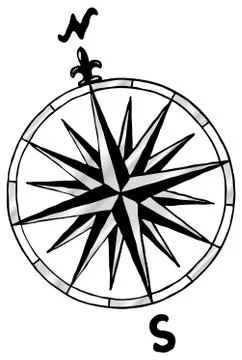 Compass rose Stock Illustration
