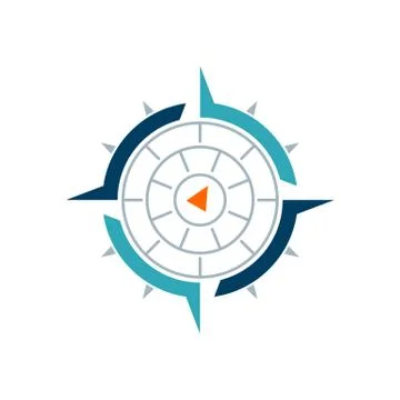 Compass Rose Logo Template Illustration Design. EPS 10. Stock Illustration