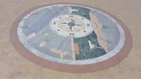 Compass rose, Marina di Massa, July 12, 2026, Italy Vídeo Stock 339347363