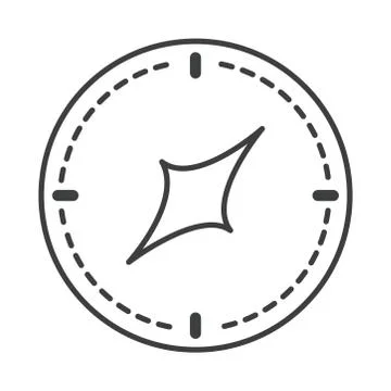 Compass rose navigation orientation equipment line design icon Stock Illustration