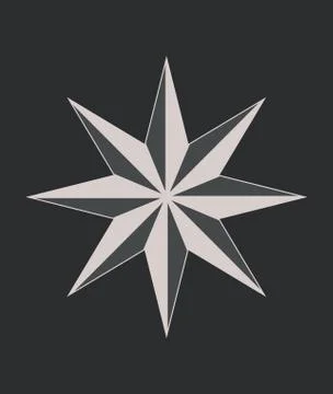 Compass rose or windrose. Rose of the winds. Flat icon for apps and websites Stock Illustration