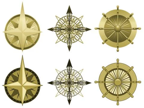 Compass roses Stock Illustration