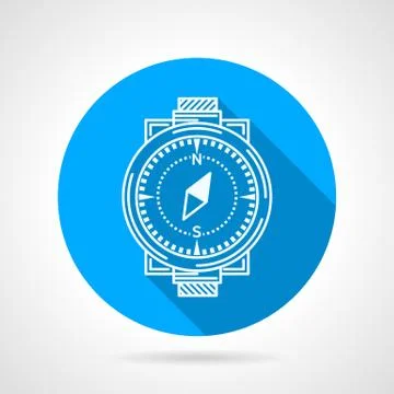 Compass round vector icon Stock Illustration