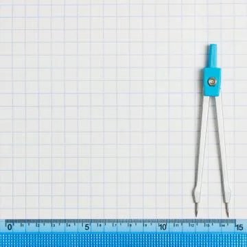 Compass with ruler Stock Photos