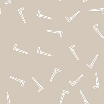 Compass saw line vector seamless pattern Stock Illustration