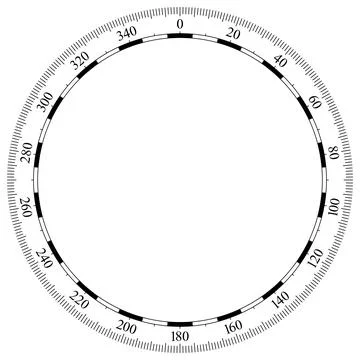 Compass scale vector. Isolated background. Stock Illustration