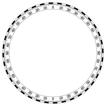 Compass scale vector. Isolated background. Stock Illustration