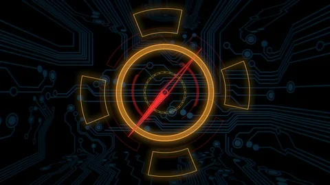 Compass. Set of HUD Elements Stock-Footage 122950819