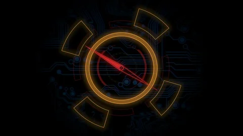 Compass. Set of HUD Elements. Video stock 122993324