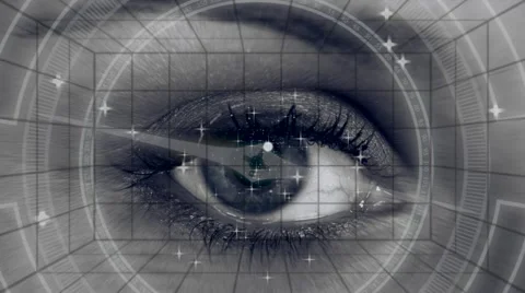 Compass shape with eye Stock Footage 65300679