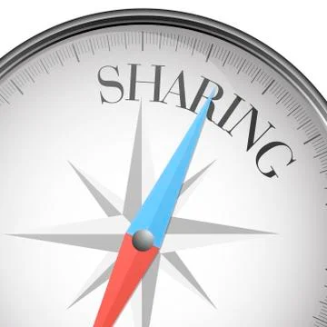 Compass sharing Stock Illustration