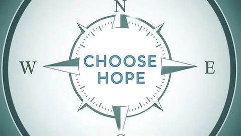 Compass showing hope Stock Illustration