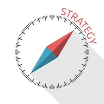 Compass showing strategy direction Stock Illustration