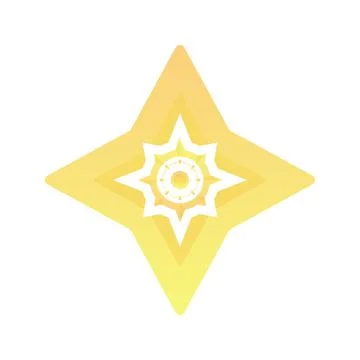 Compass shuriken logo element design template icon Stock Illustration