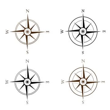 Compass sign icon Stock Illustration