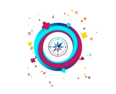 Compass sign icon. Windrose navigation symbol. 스톡 일러스트