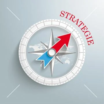 Compass silver background strategie Stock Illustration