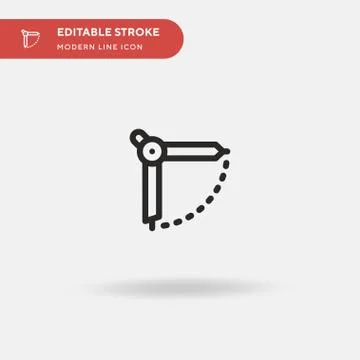 Compass Simple vector icon. Illustration symbol design template for web mobil Stock Illustration