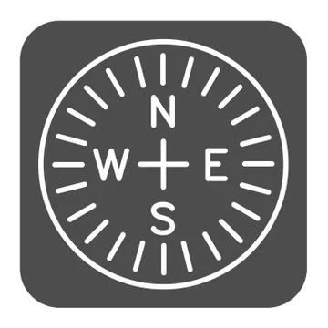 Compass solid icon, nautical concept, mariner compass sign on white background 스톡 일러스트