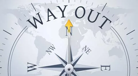 Compass solution An image of a compass directing to solution, 3d illustrat... Stock Photos