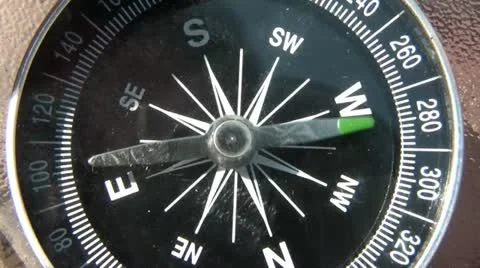 Compass Spins in Sunlight 스톡 동영상 12576438