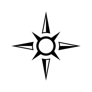 Compass star icon isolated on white Stock Illustration