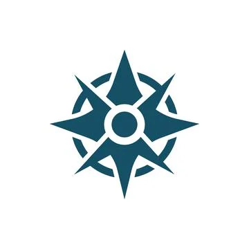 Compass Star Logo Design for Navigation and Travel Business Brand Stock Illustration