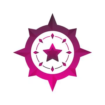 Compass star logo element design template icon Stock Illustration