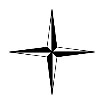 Compass star vector icon Stock Illustration