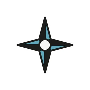 Compass stationary icon vector design templates simple and modern Stock Illustration