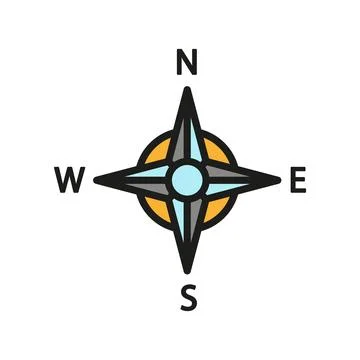 Compass stationary icon vector design templates simple and modern Stock Illustration
