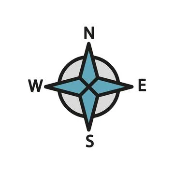 Compass stationary icon vector design templates simple and modern Stock Illustration