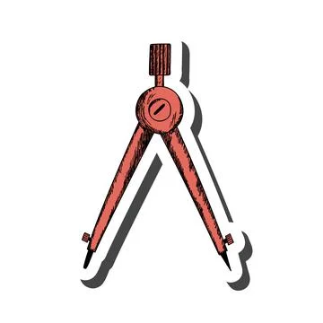 Compass Sticker Stock Illustration