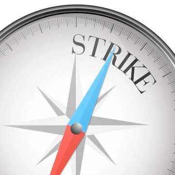 Compass strike Stock Illustration