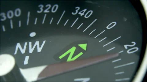 Compass with the Tag North Stock Footage 56262431