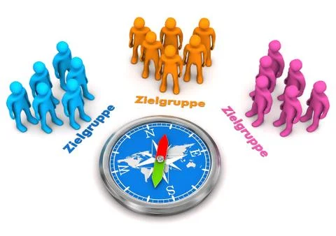 Compass target audience Stock Illustration