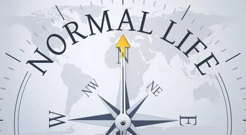 Compass Target Normal Life An image of a compass directing to target norma... Foto stock
