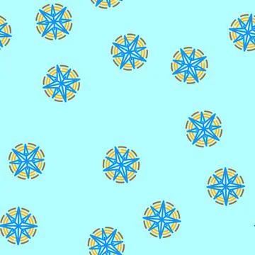 Compass tattoo art vintage vector seamless pattern 스톡 일러스트