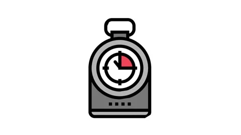 Compass tool color icon animation Stock Footage 150189632