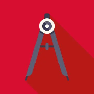 Compass tool for drawing geometry and precision Stock Illustration